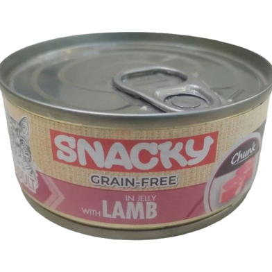 Snacky Wet Cat Can Food Lamb In Jelly 100 gm image