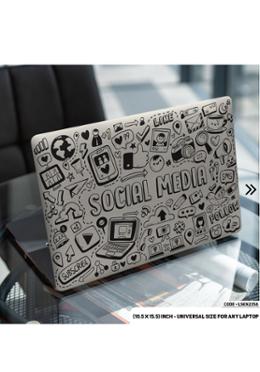 DDecorator Social Media Seamless Pattern Laptop Sticker image