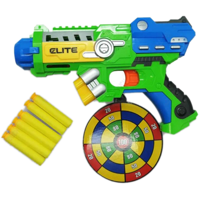 Soft Bullet BLASTER FIELD ARMS FIGHTER Fires Foam Shooter Toy Nub Gun (nub_gun_498a_greenblue) image