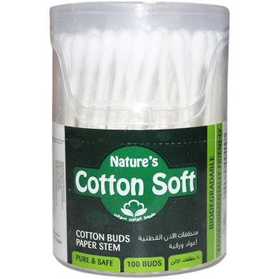 Soft N Soft 100 percent Pure Cotton Buds Plastic Jar 100 pcs image