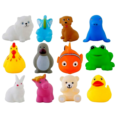 Soft Rubber Sound Baby Wash Bath Play Animal Toys Set of 8 Pcs Fun Bath Time Entertainment Easy To Use And Maintain soft toys2 875103 rfl Multicolor 262 Gm 205940793 Non Brand Rokomari