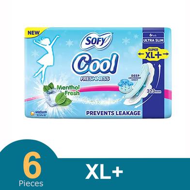 Sofy COOL Freshness Super XL plus Ultra Slim Sanitary Napkin (323mm) - 6 Pads image
