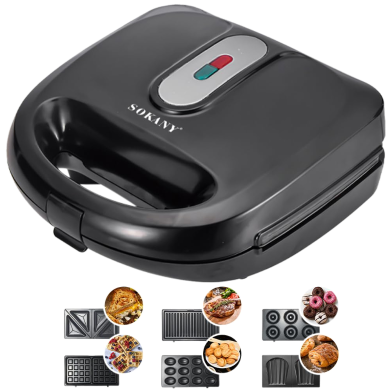 Sokany 4 IN 1 SANDWICH MAKER (toast, Waffle, Donut and Bubble) image