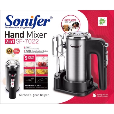 Sonifer Electric Egg Beater / Hand Blender / Dough Mixer for Kitchen SF-7022 image