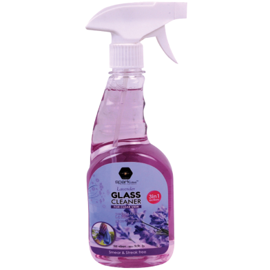 Spark Bliss Lavender Glass Cleaner Spray Ultra Shine Formula for TV, Electronics, Fridge, Laminated Furniture, Mirror, Car Windshield - 450ml image