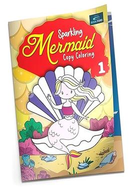 Sparkling Mermaid Copy Coloring Book - Part 1 For Kids