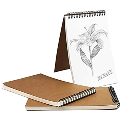 Spiral Sketch Art Drawing Book Cardtige Paper Book Hand Note Book-A4 Size image