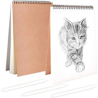 MENORAH - A5 - Artist Sketchbook - 180 GSM- Spiral Bound, Sketch Book - 100  Pages/50 Sheets (Size 210 cm x 148 cm) - Solid Metal Spiral - Drawing Book  - Landscape(Lavender) | MENORAH STATIONERY PVT LTD