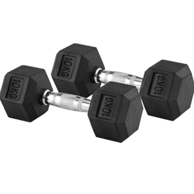 Sports And Fitness 10kg Hex Dumbbell 2 pcs image