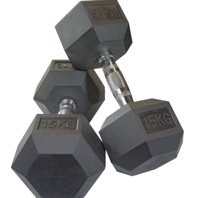 Sports And Fitness 15kg Hex Dumbbell 2 pcs image