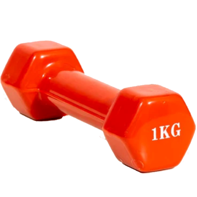 Sports And Fitness Premium Quality 1kg Vinyl Dumbbell 1 Pcs (4 Color Available) image