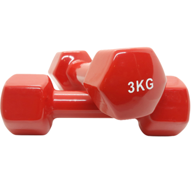 Sports And Fitness Premium Quality 3kg Vinyl Dumbbell 2 Pcs image