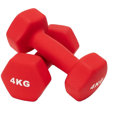 Sports And Fitness Premium Quality 4kg Vinyl Dumbbell 2 Pcs image