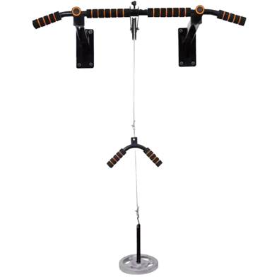 Sports And Fitness Wall Mounted Pull Up Chin Up Bar With Pulley and Equipments (Without Weight Plate) - Sports and Fitness image