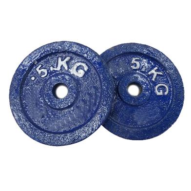 Sports House Dumbbell Weight Plate Blue 5 KG- 2 Pcs image