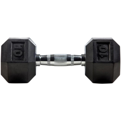 Sports House Hexagon Dumbbell 10kg - Black image