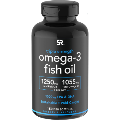Sports Research Triple Strength Omega-3 Fish Oil 150 Softgels image