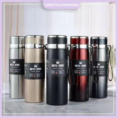 Sports Stainless Steel Water Bottle 800 ml for Men Women Kids Thermos Flask Reusable Leak-Proof Thermosteel for Home Office Gym Fridge Travelling (0.8 Liters) image