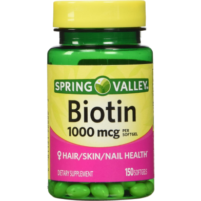 Spring Valley Biotin 1000mcg 150 Softgels image