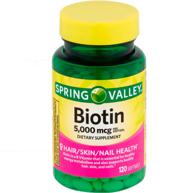 Spring Valley Biotin 5000mcg 120 Softgels image