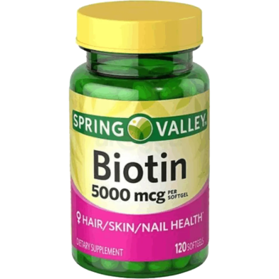 Spring Valley Biotin Softgels 5000mcg 120 Softgels image