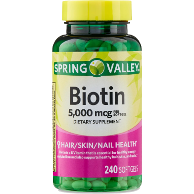 Spring Valley Biotin Softgels 5000mcg 240 Softgels image