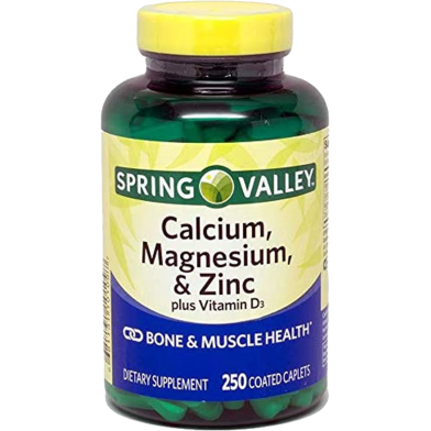 Spring Valley Calcium Magnesium and Zinc Plus Vitamin D3 250 Caplets image