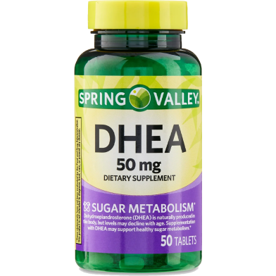 Spring Valley DHEA 50mg Dietary Supplement 50 Tablets image