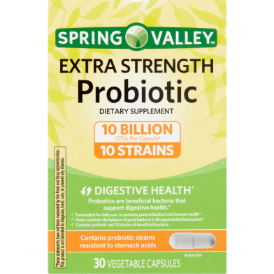 Spring Valley Extra-Strength Probiotic Vegetable 30 Capsules image