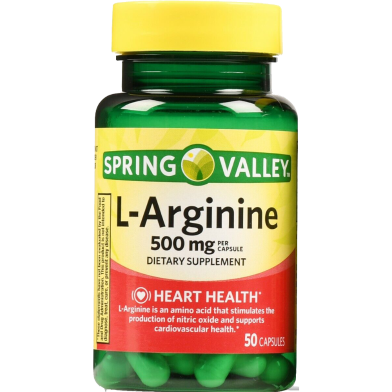 Spring Valley L-Arginine Capsules 500mg 50 Capsules image