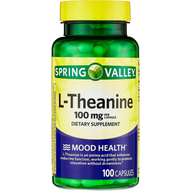 Spring Valley L-Theanine Capsules Mood Health 100mg 100 Capsules image