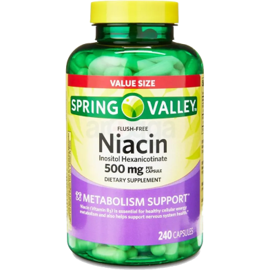 Spring Valley Niacin Supplement 500 mg Capsules 240 Capsules image