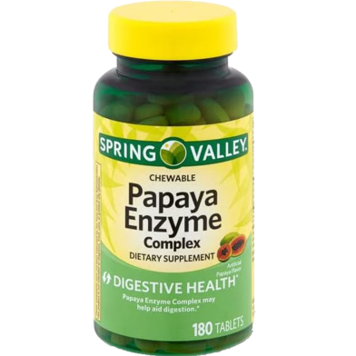 Spring Valley Papaya Enzyme Complex Chewable 180 Tablets image