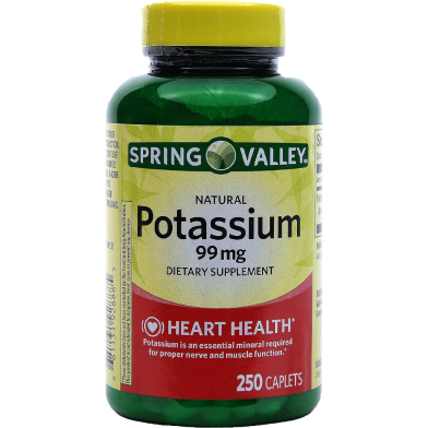 Spring Valley Potassium 99 mg 250 Caplets image