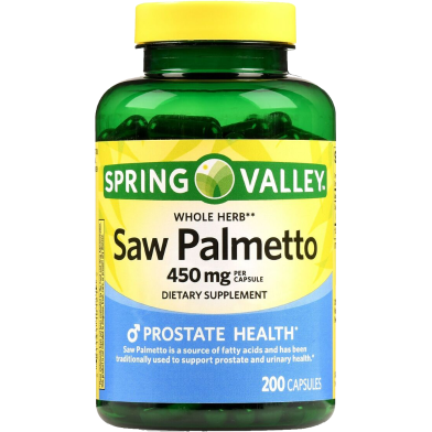 Spring Valley Saw Palmetto Supplement Prostate 450 mg 200 Capsules image