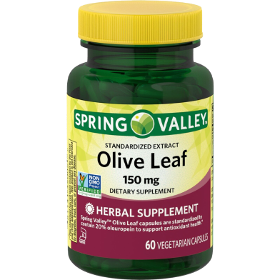 Spring Valley Standardized Extract Olive Leaf 150 mg 60 Capsules image