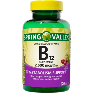 Spring Valley Vitamin B12 2,500 mcg Quick-Dissolve 120 Tablets image