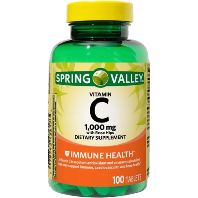 Spring Valley Vitamin C with Rose Hips 1000mg 100 Tablets image