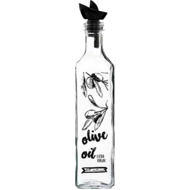 Square Oil And Vinegar Bottle-Black-Olive Oil 500 Cc 1 Pcs image