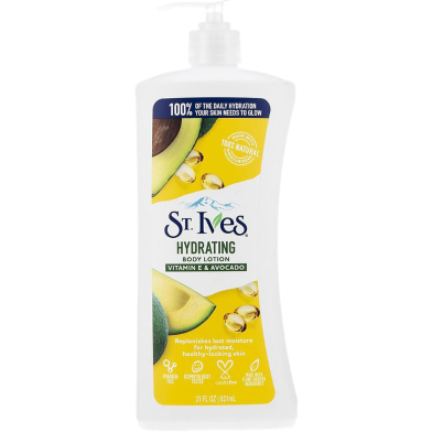 St. Ives Hydrating Vitamin E and Avo. Body Lotion Pump 621 ml image