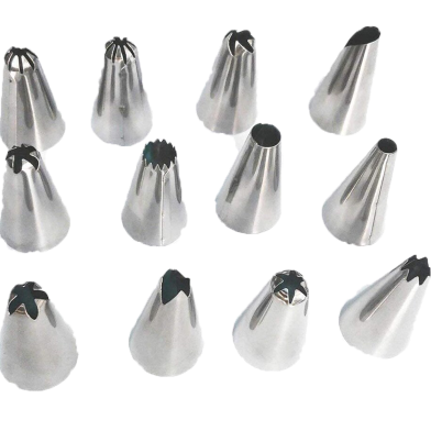 Stainless Steel 12 Pcs Cake Decoration Tools Silver image