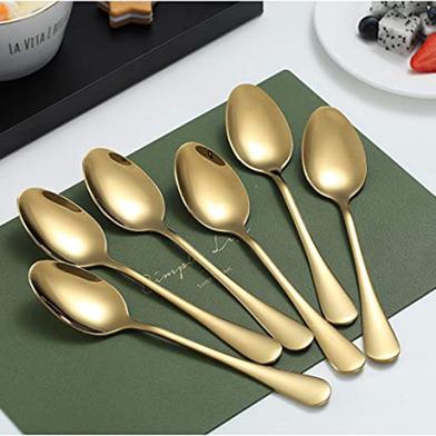 6Pcs Measuring Spoons Set Stainless Steel Teaspoon Coffee Sugar