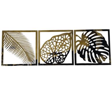 Stainless Steel Metal Calligraphy- 3 Leaf Set image