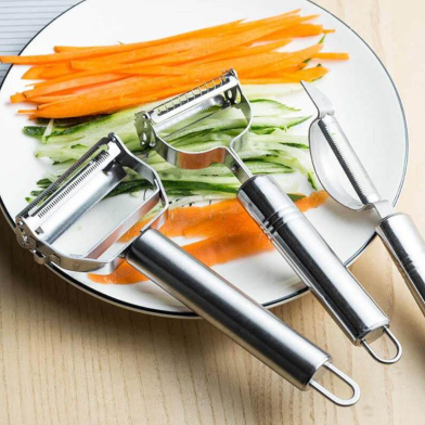 Stainless Steel Multi-function Vegetable Peeler and Amp Julienne Cutter Julienne Peeler Potato Carrot Grater Kitchen Tool image