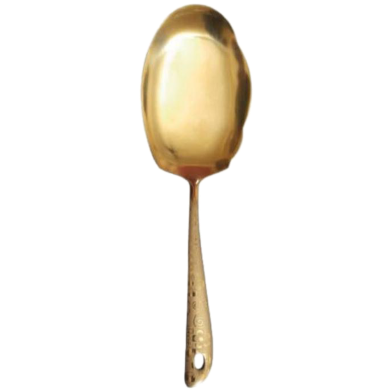 Stainless Steel Rice Spoon Gold Color image