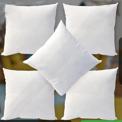 Standard Fiber Cushion, Tissue Fabric, White 12x12 Inch Set of 5 image