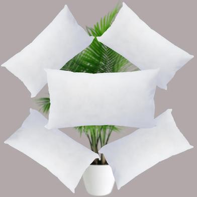 Standard Fiber Cushion, Tissue Fabric White 20x12 Inch Set of 5 image