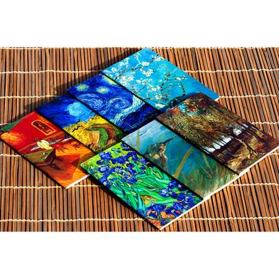 Starry Night, Almond Blossoms, Irises, Poplars near Nuenen, The Night Café, Wheatfield with Crows and The Kingfisher Notebook 7-Pack image