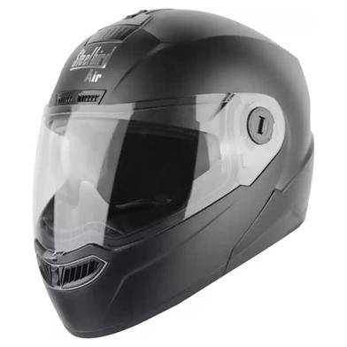 Steelbird SBA-7 Flip UP Double Visor Dashing Black 60cm Motorbike Helmet (Black) image