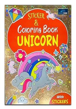 Sticker and Coloring Book - Unicorn